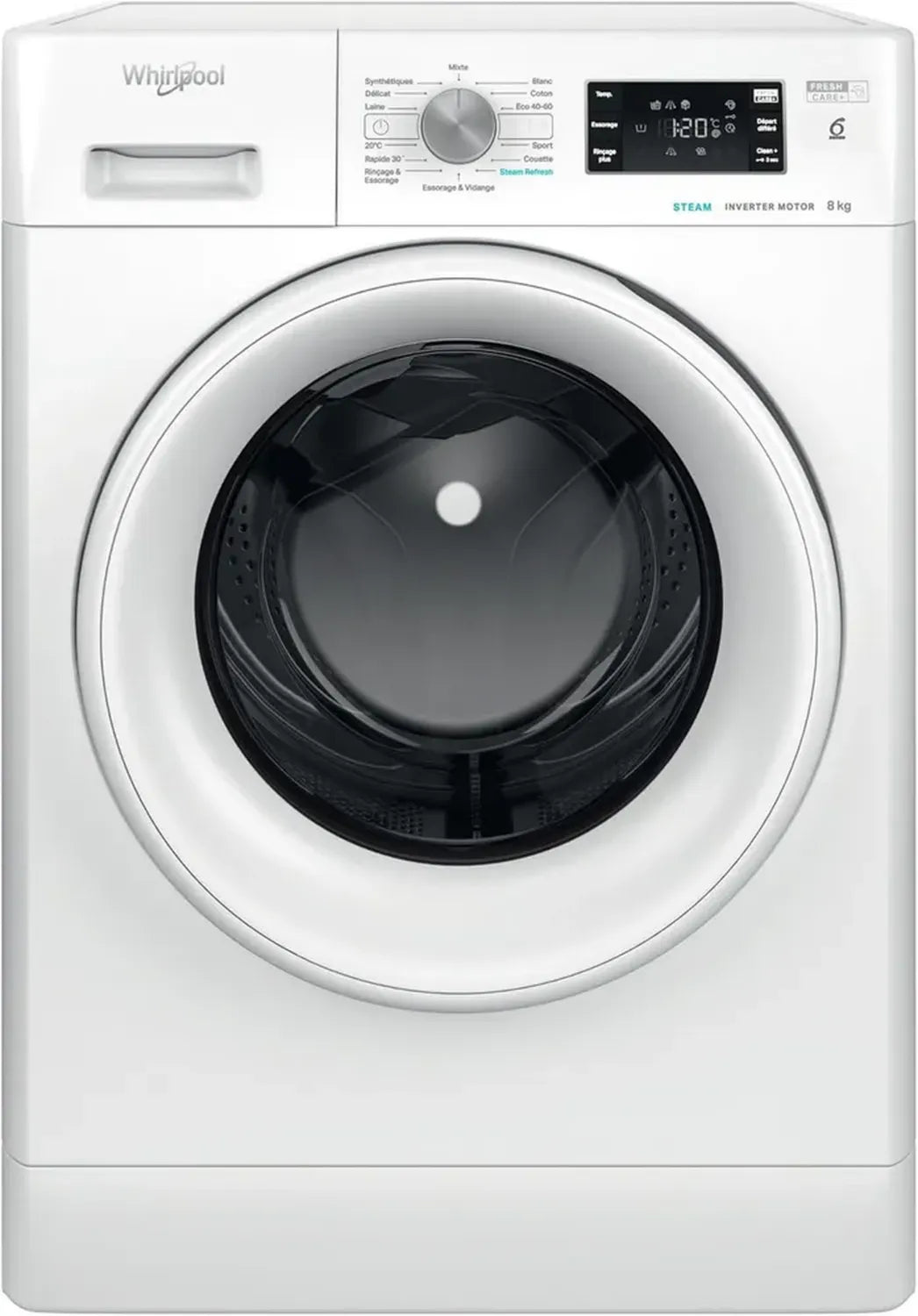 Machine à laver hublot WHIRLPOOL 8kg A+++