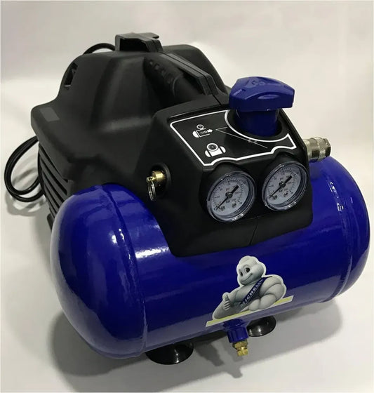 Compresseur Michelin sans huile 6L, moteur 1,5 CV, bleu/noir